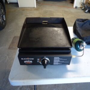 Blackstone griddle for cooking food while camping