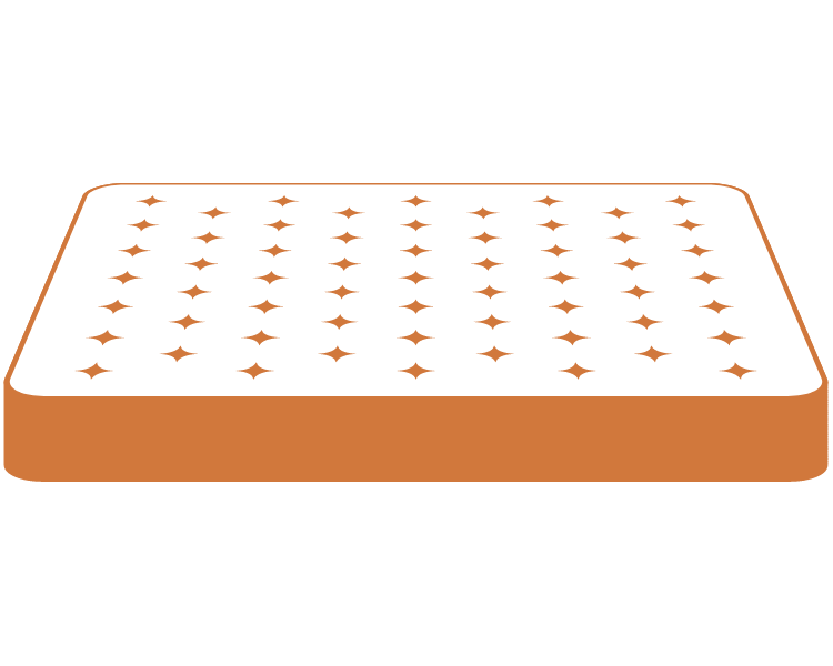 orange and white mattress icon