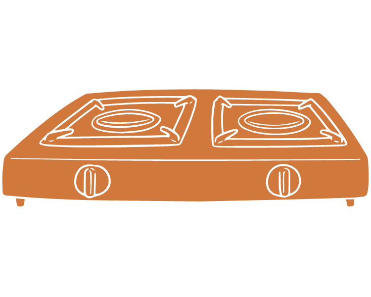 orange and white mattress icon